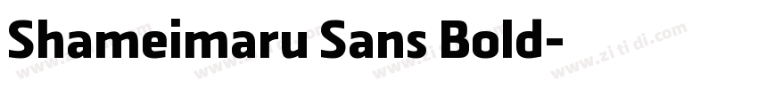Shameimaru Sans Bold字体转换